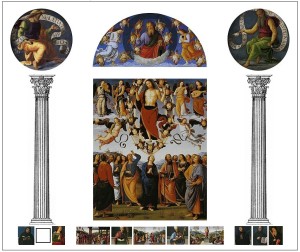 Polittico di San Pietro Perugino 300x252 Il Perugino disperso oltre le Alpi